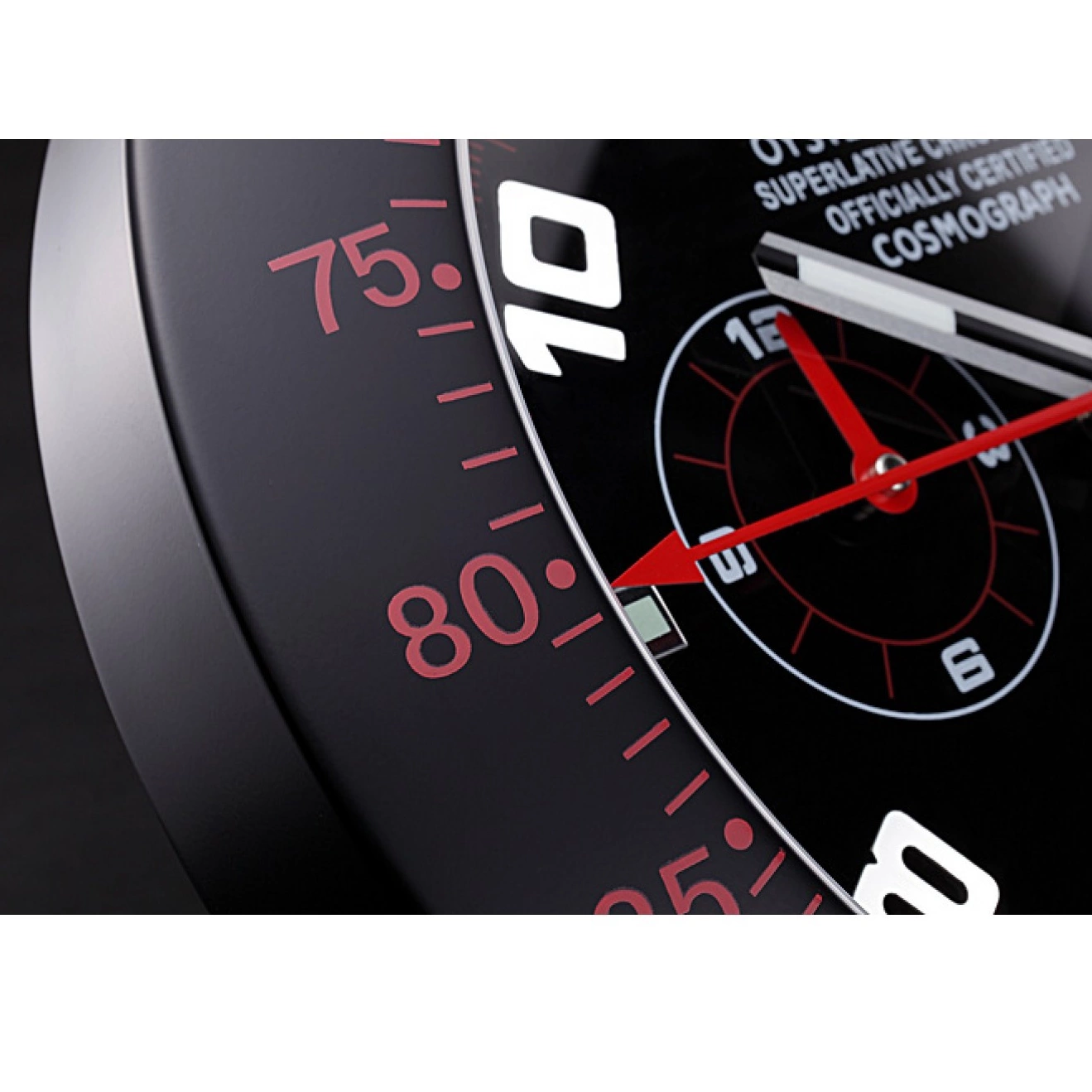 Aaa replica watch Cosmograph 621908 Clock Black-Red Rolex Daytona Wall 0626
